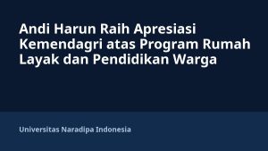 Andi Harun Raih Apresiasi Kemendagri atas Program Rumah Layak dan Pendidikan Warga