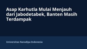 Asap Karhutla Mulai Menjauh dari Jabodetabek, Banten Masih Terdampak