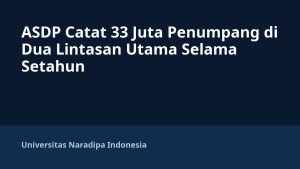 ASDP Catat 33 Juta Penumpang di Dua Lintasan Utama Selama Setahun