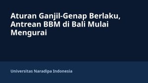 Aturan Ganjil-Genap Berlaku, Antrean BBM di Bali Mulai Mengurai