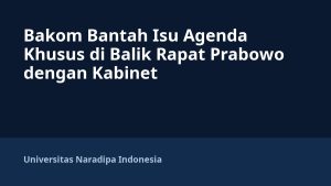 Bakom Bantah Isu Agenda Khusus di Balik Rapat Prabowo dengan Kabinet