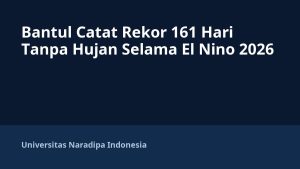Bantul Catat Rekor 161 Hari Tanpa Hujan Selama El Nino 2026