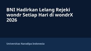 BNI Hadirkan Lelang Rejeki wondr Setiap Hari di wondrX 2026