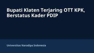 Bupati Klaten Terjaring OTT KPK, Berstatus Kader PDIP
