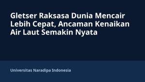 Gletser Raksasa Dunia Mencair Lebih Cepat, Ancaman Kenaikan Air Laut Semakin Nyata