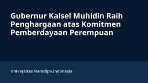 Gubernur Kalsel Muhidin Raih Penghargaan atas Komitmen Pemberdayaan Perempuan