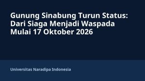 Gunung Sinabung Turun Status: Dari Siaga Menjadi Waspada Mulai 17 Oktober 2026
