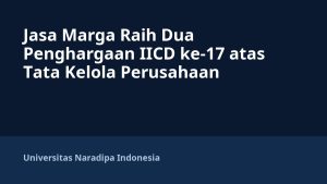 Jasa Marga Raih Dua Penghargaan IICD ke-17 atas Tata Kelola Perusahaan