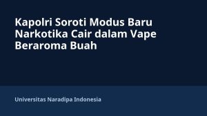 Kapolri Soroti Modus Baru Narkotika Cair dalam Vape Beraroma Buah
