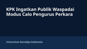 KPK Ingatkan Publik Waspadai Modus Calo Pengurus Perkara