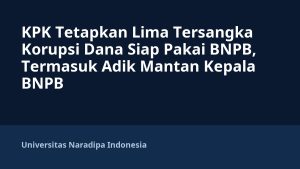 KPK Tetapkan Lima Tersangka Korupsi Dana Siap Pakai BNPB, Termasuk Adik Mantan Kepala BNPB