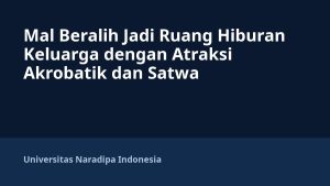 Mal Beralih Jadi Ruang Hiburan Keluarga dengan Atraksi Akrobatik dan Satwa