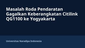Masalah Roda Pendaratan Gagalkan Keberangkatan Citilink QG1100 ke Yogyakarta