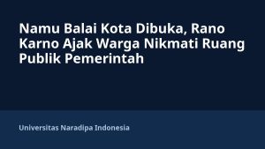 Namu Balai Kota Dibuka, Rano Karno Ajak Warga Nikmati Ruang Publik Pemerintah