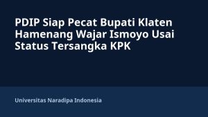 PDIP Siap Pecat Bupati Klaten Hamenang Wajar Ismoyo Usai Status Tersangka KPK