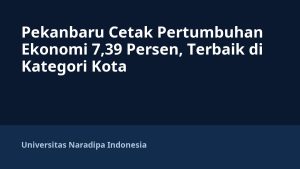 Pekanbaru Cetak Pertumbuhan Ekonomi 7,39 Persen, Terbaik di Kategori Kota