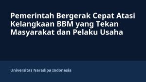 Pemerintah Bergerak Cepat Atasi Kelangkaan BBM yang Tekan Masyarakat dan Pelaku Usaha