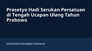 Prasetyo Hadi Serukan Persatuan di Tengah Ucapan Ulang Tahun Prabowo