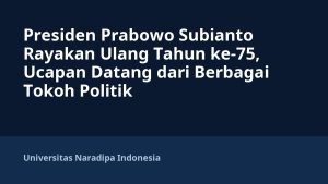 Presiden Prabowo Subianto Rayakan Ulang Tahun ke-75, Ucapan Datang dari Berbagai Tokoh Politik