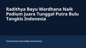 Radithya Bayu Wardhana Naik Podium Juara Tunggal Putra Bulu Tangkis Indonesia