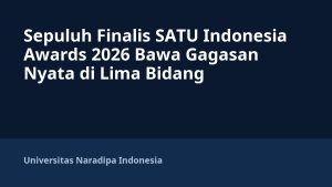 Sepuluh Finalis SATU Indonesia Awards 2026 Bawa Gagasan Nyata di Lima Bidang
