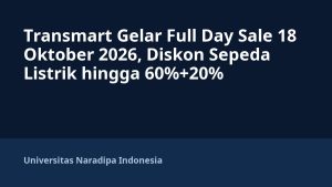Transmart Gelar Full Day Sale 18 Oktober 2026, Diskon Sepeda Listrik hingga 60%+20%